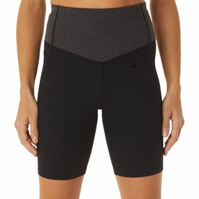 Static Free Finish Asics Flexform Colour Block Womens Running Bike Short Tights - Black