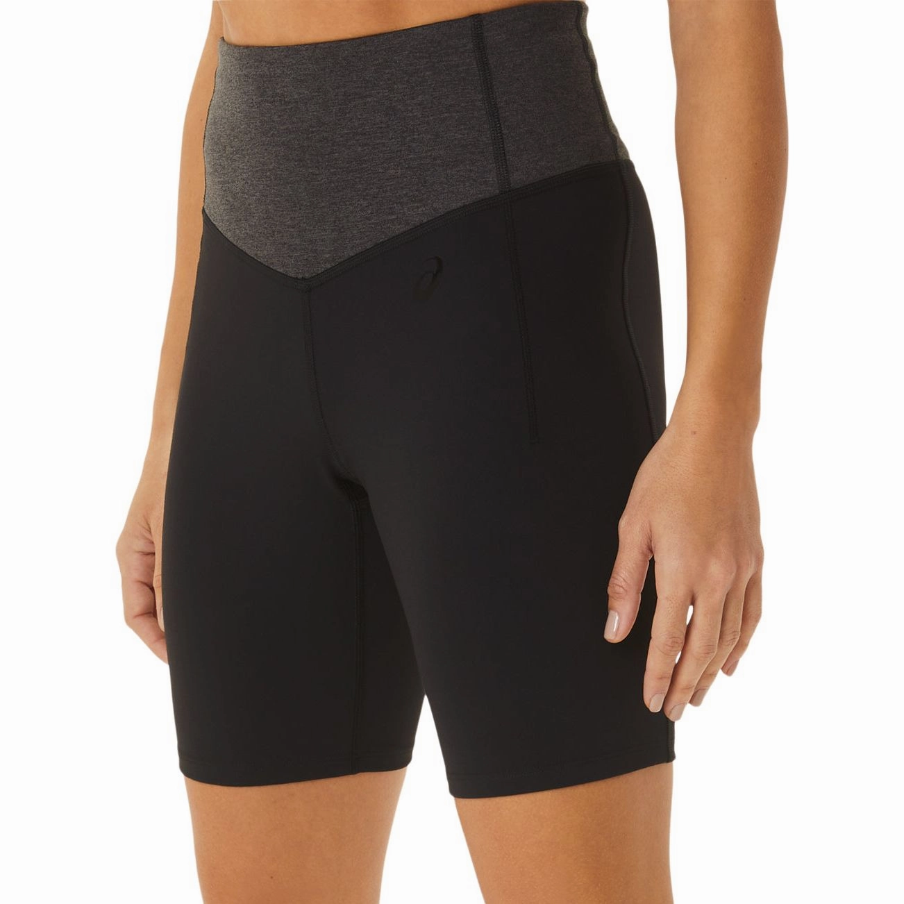 Ripstop Material Asics Flexform Colour Block Womens Running Bike Short Tights - Black