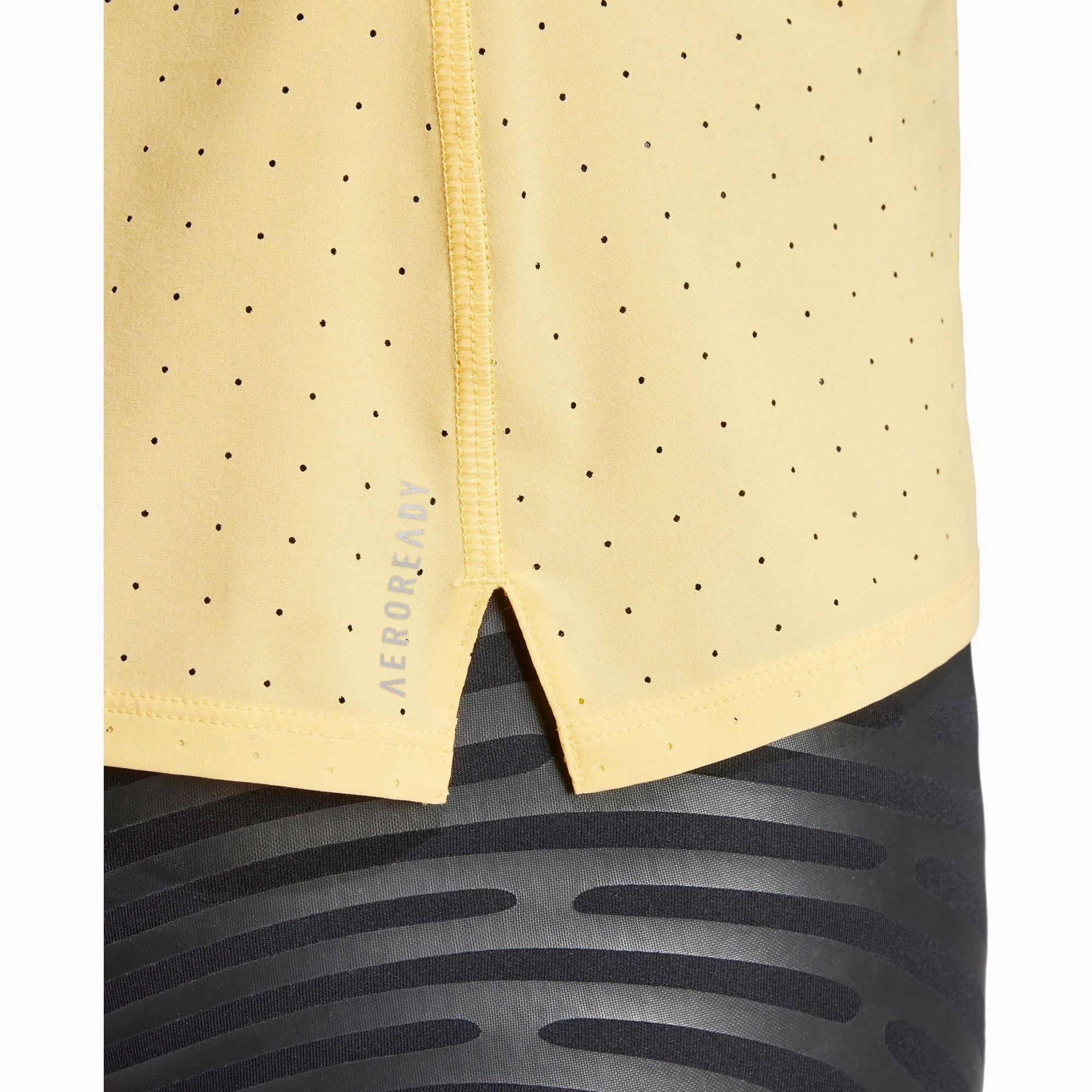 Hidden Storage adidas Adizero Womens Running Vest Tank Top - Yellow