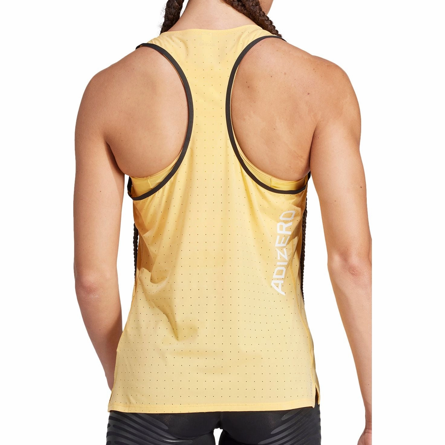 adidas Adizero Womens Running Vest Tank Top - Yellow cool - feeling clothing