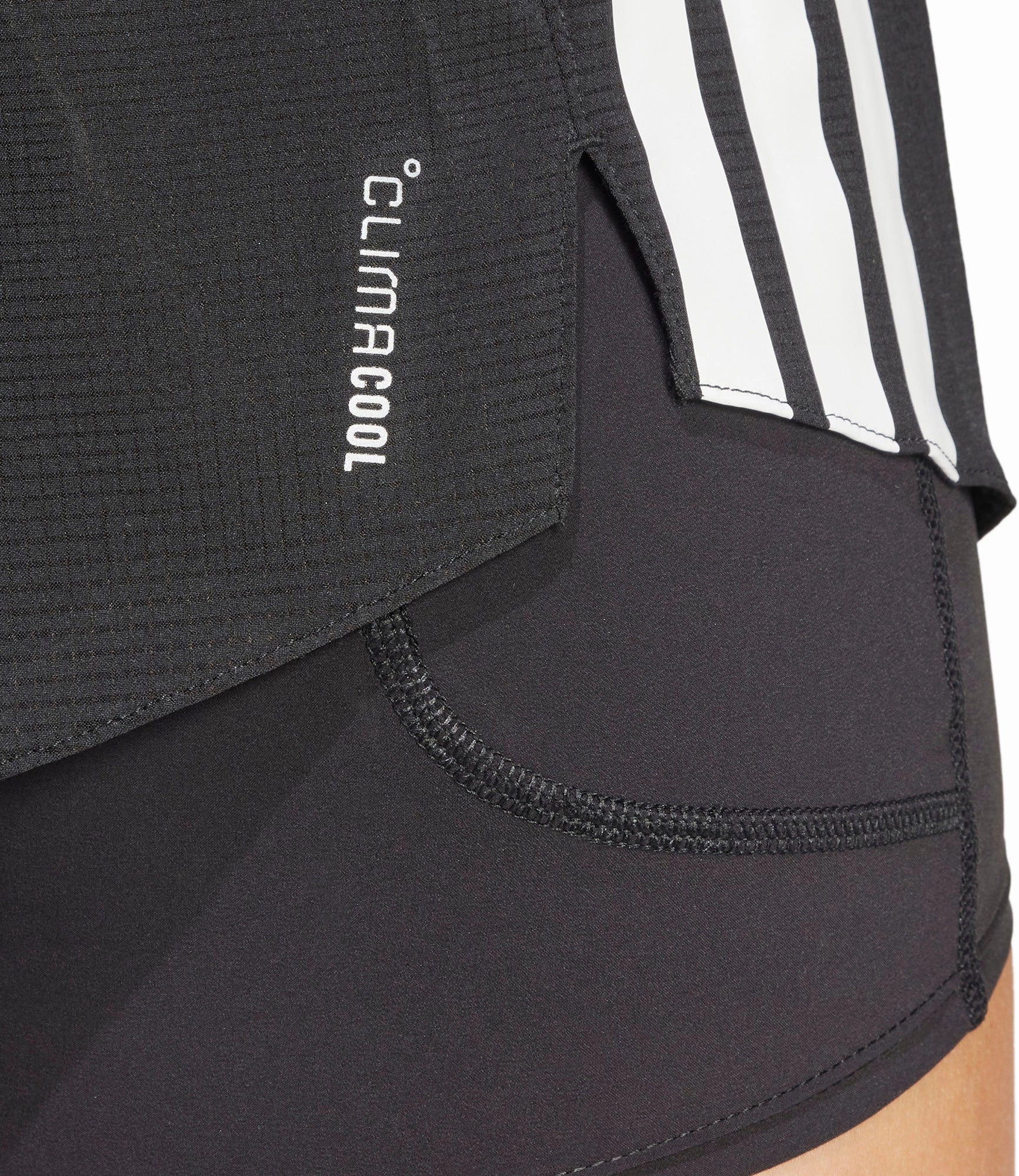 Hot Day adidas Adizero Gel Pocket 2 In 1 Womens Running Shorts - Black