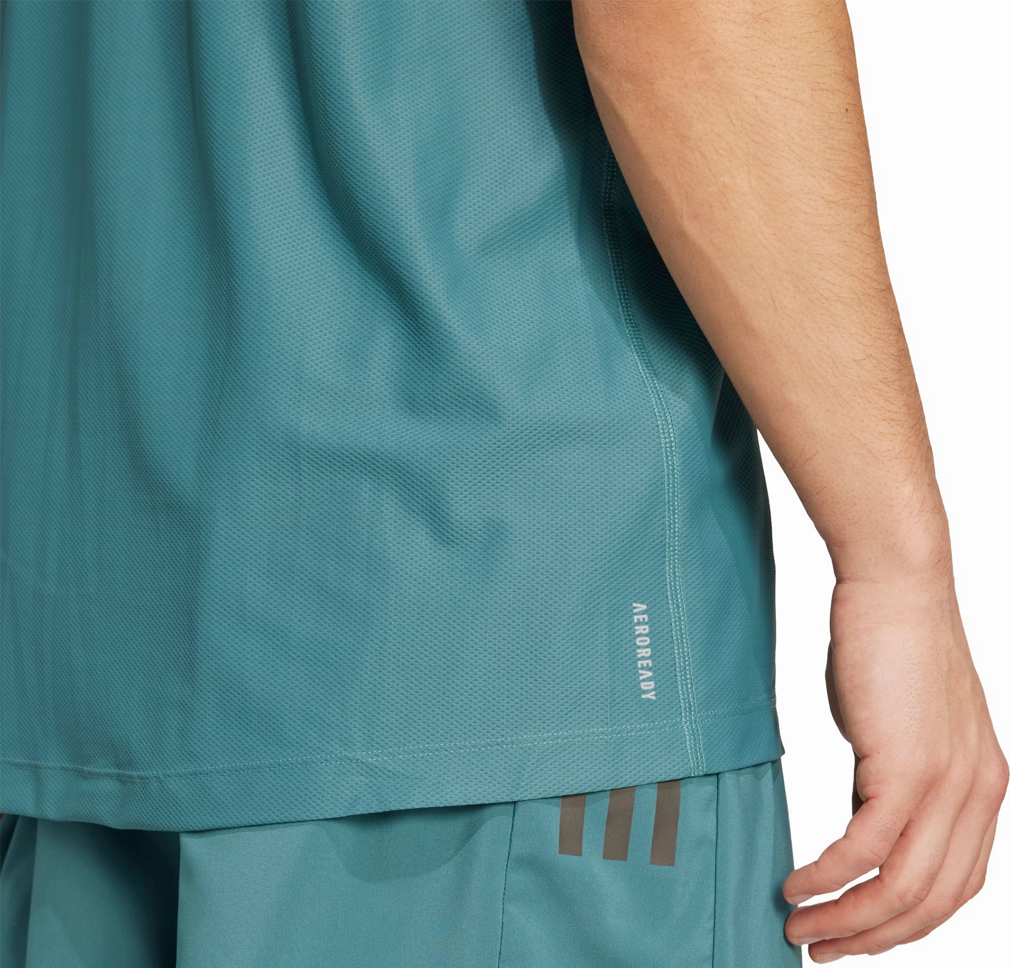 ColorfastFabricTech adidas Own The Run Short Sleeve Mens Running Top - Green