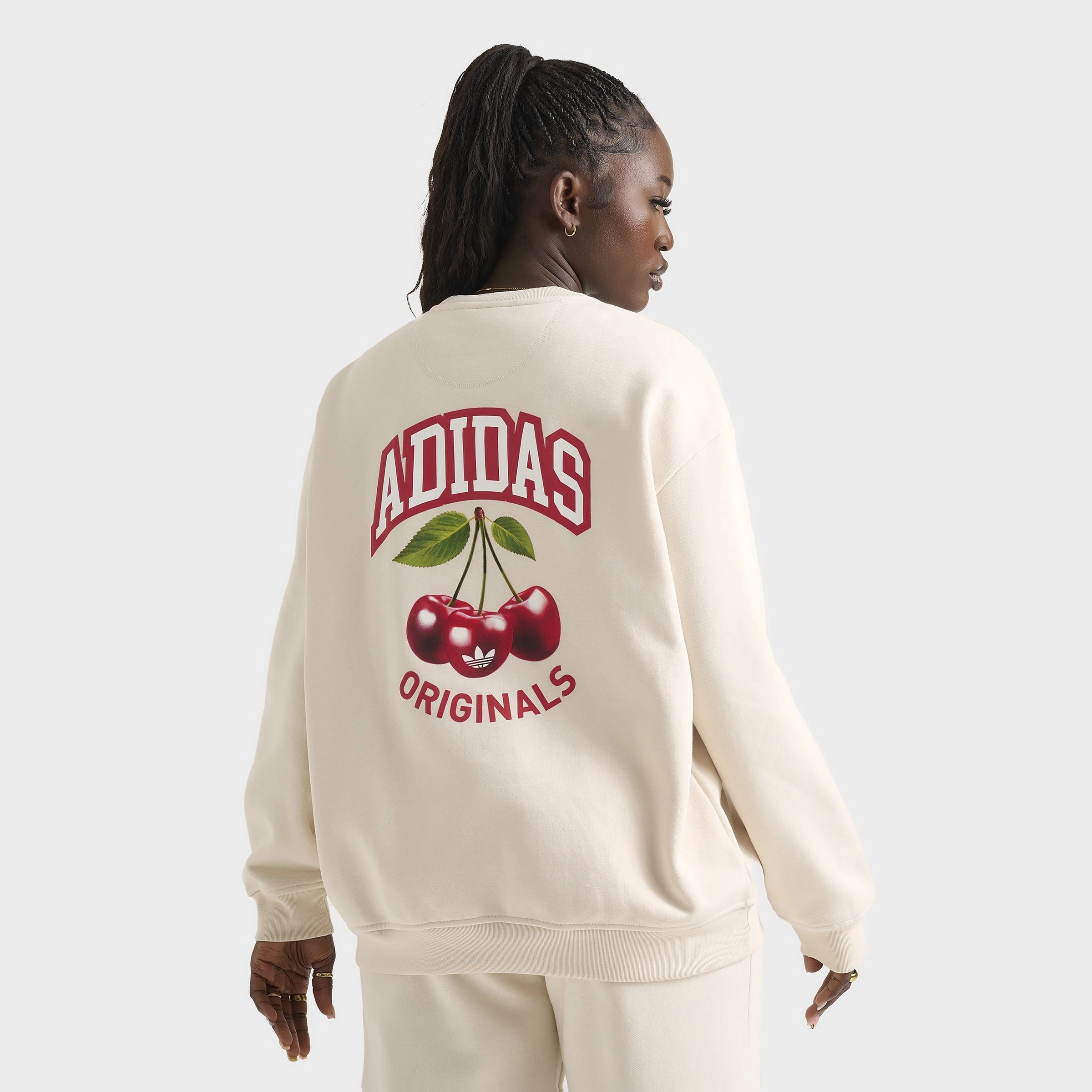 UV Block WrinkleFreeFinish adidas Women's Cherry Crewneck / Wonder White
