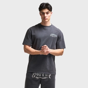 Supply & Demand Chrome Star Graphic T-Shirt / Washed Black Tagless Collar