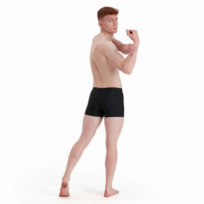 Reinforced Stress Points Non Restrictive Fit Quick Dry Technology Men's Boom Medley Logo Aquashort - Black/Ardesia