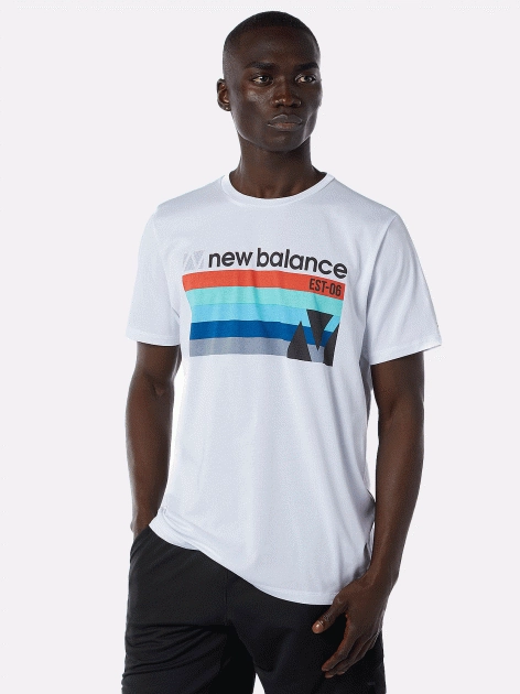 AntiStaticFabric Men's Graphic Heathertech T-Shirt - White/Multi