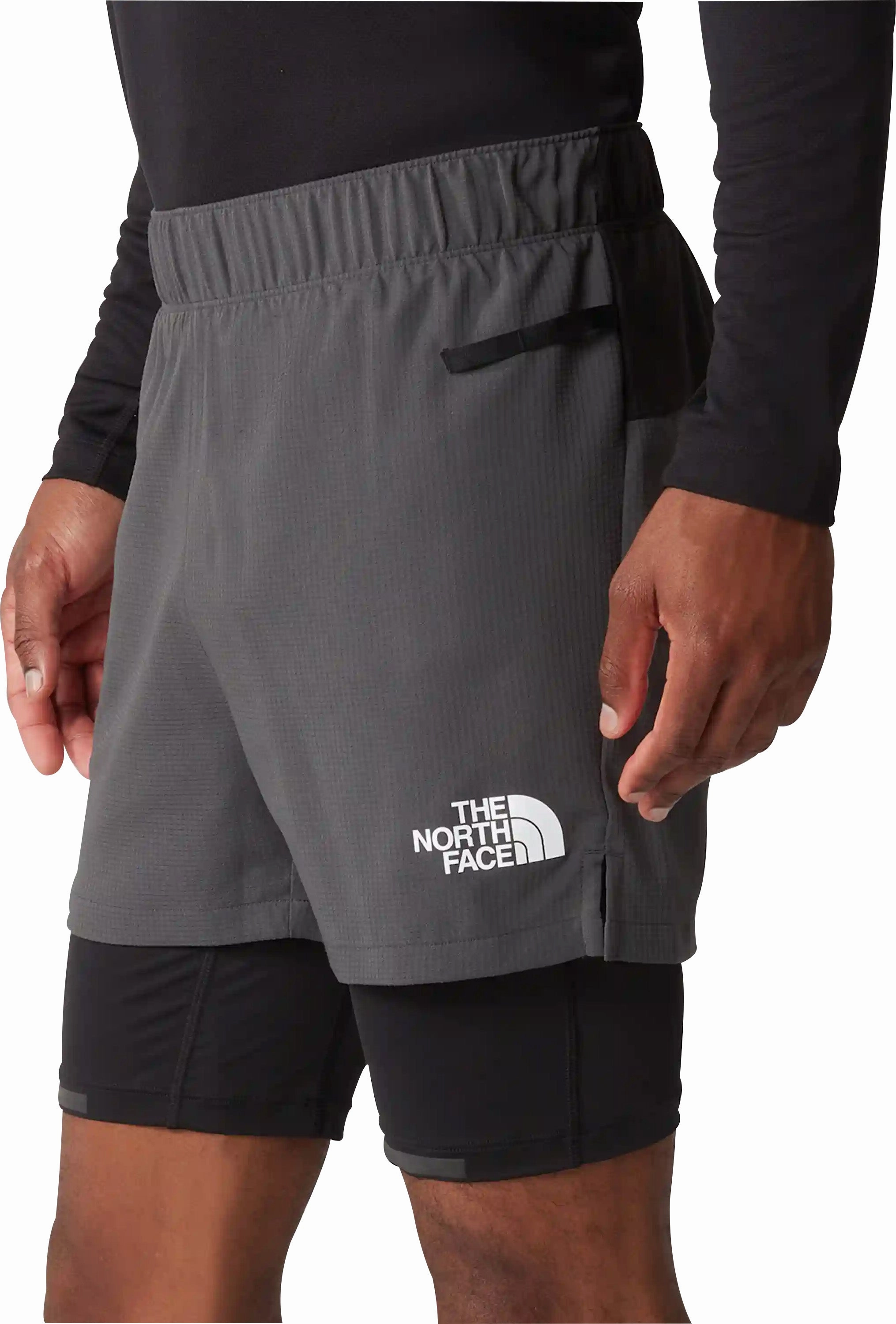 Streetwear The North Face Lab Dual 2 In 1 Mens Running Shorts - Grey