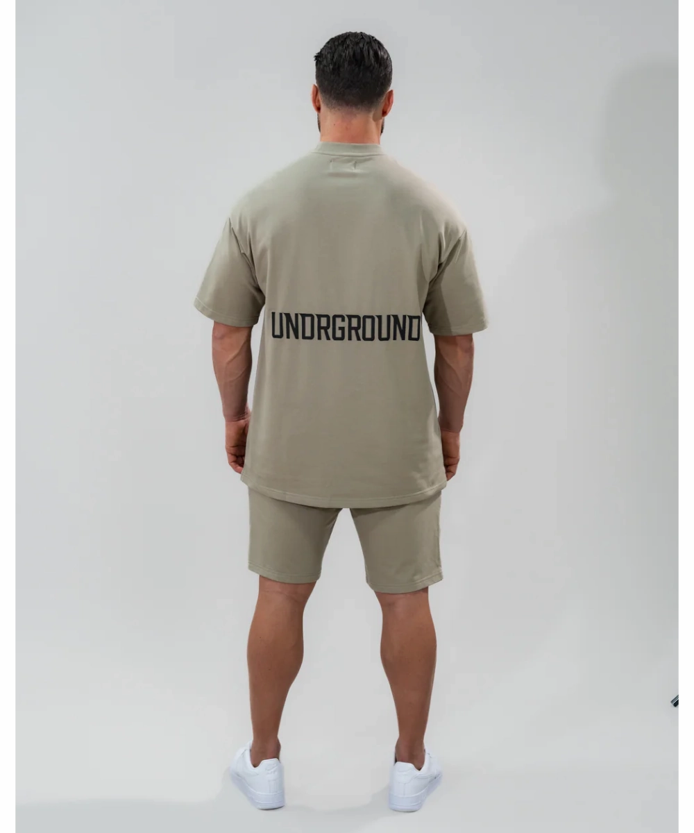UNDRGROUND Relaxed Fit Tee (Khaki) WrinkleResistant Finish