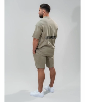 PrecisionTailoring Strong Glow UNDRGROUND Relaxed Fit Tee (Khaki)