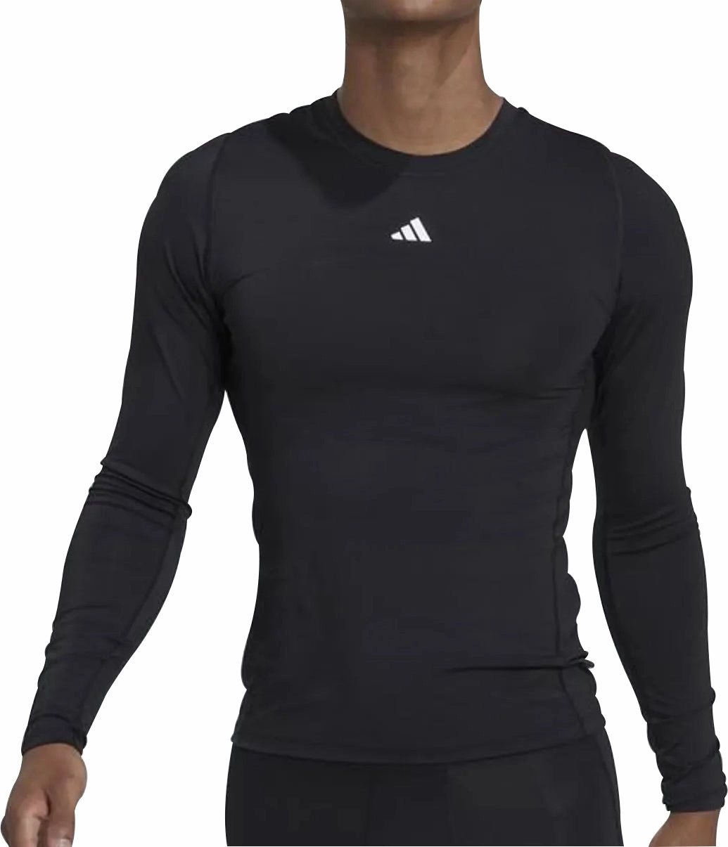 HypoallergenicYarn adidas Tech Fit Long Sleeve Mens Training Top - Black