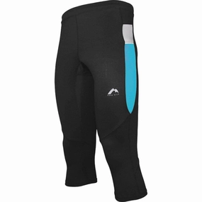 More Mile More-Tech Mens 3/4 Capri Running Tights - Black Yoga-attire-quality