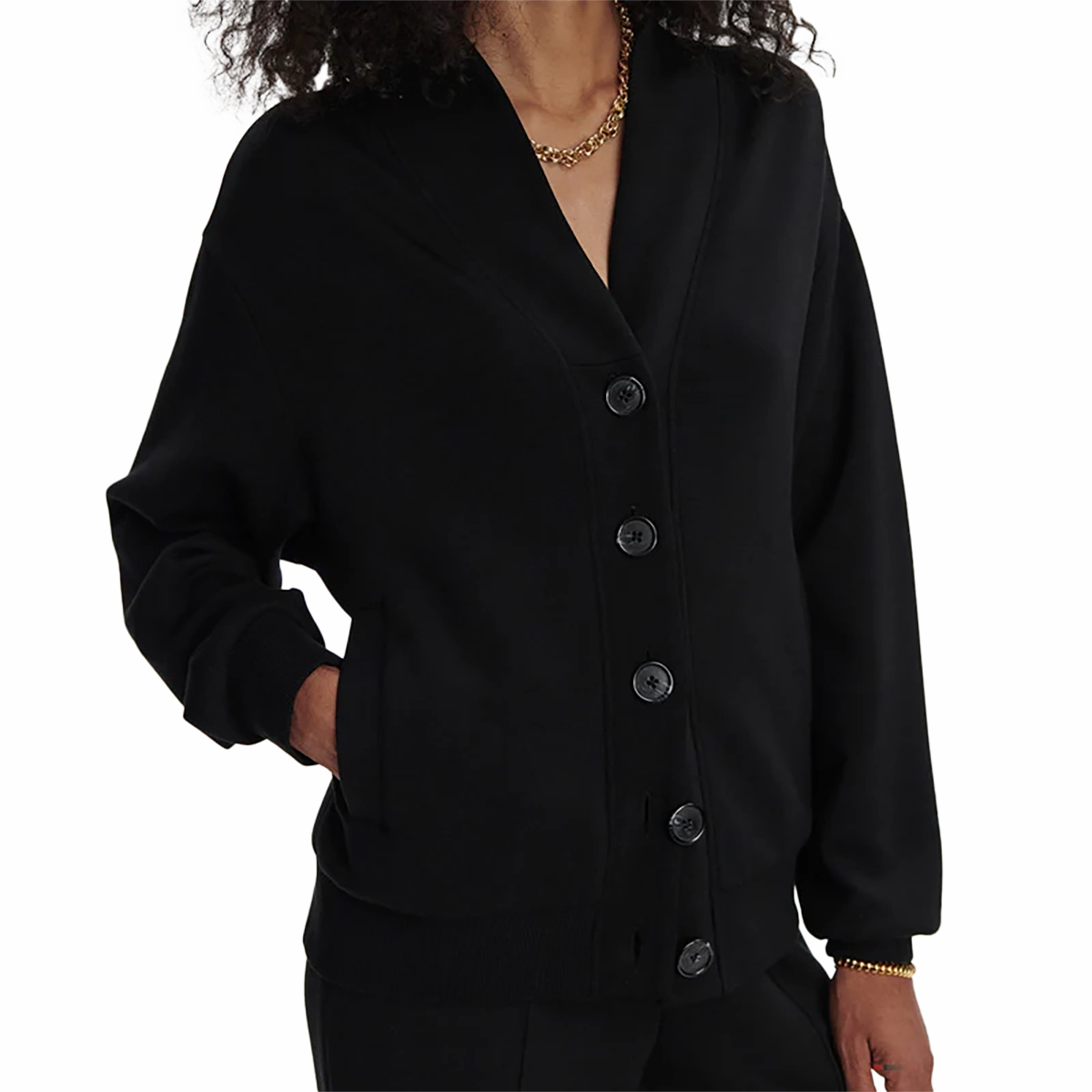 Varley Celeste Button Through Sweat Simple Fit Flexible Fit