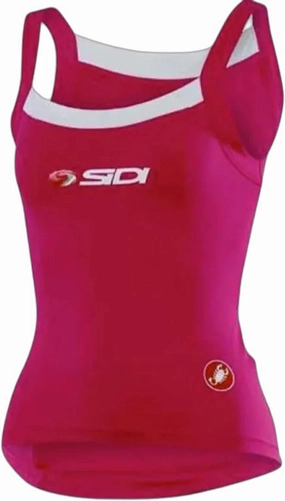 Friction Reduction Lining Versatile use Castelli Sidi Katia Womens Cycling Vest Tank Top - Pink