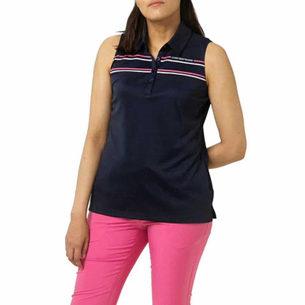 Cross Women's Primus Sleeveless Golf Polo - Navy ZeroIrritation Seams