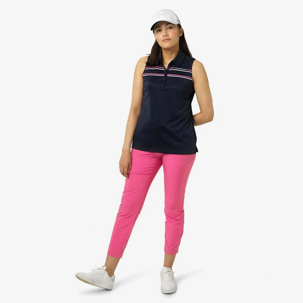 Cross Women's Primus Sleeveless Golf Polo - Navy Moisture wicking