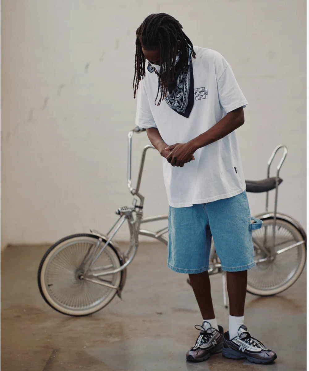 WNDRR Most Wanted Box Fit Tee (White) Future Glow