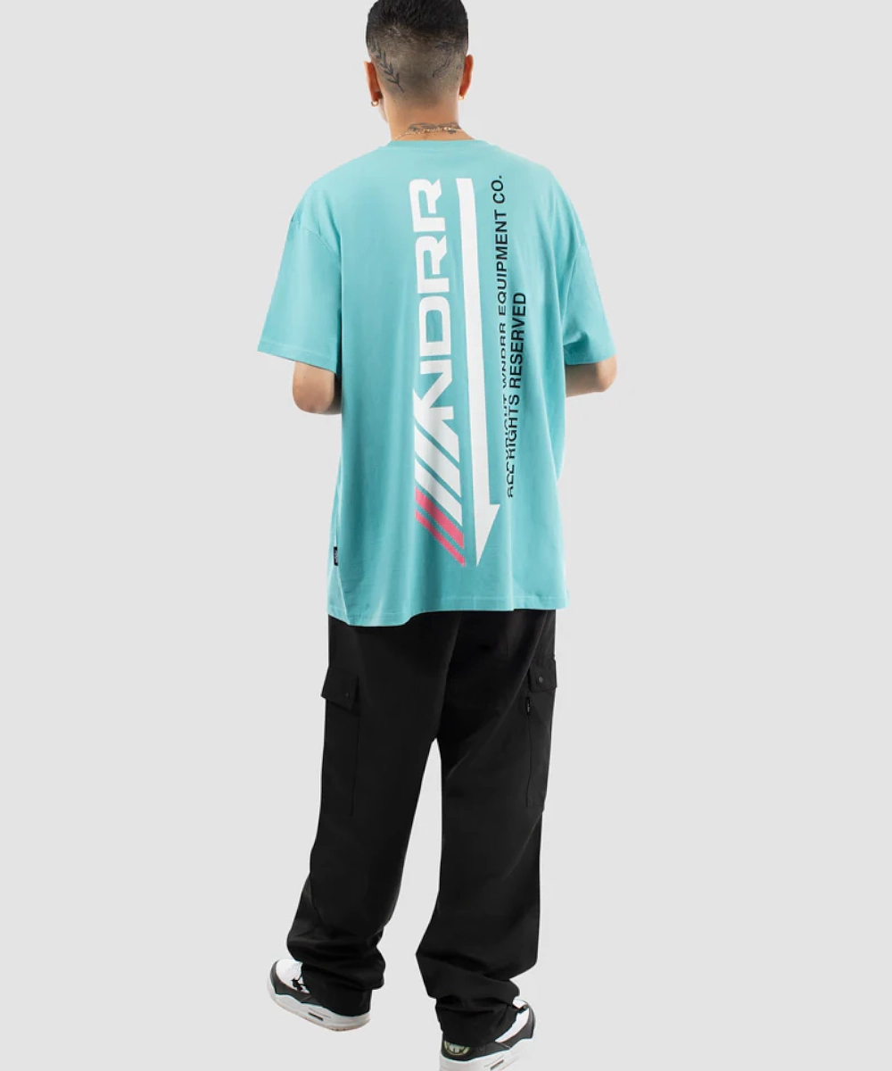 Reinforced Hem MicroPerforatedTexture WNDRR Detach SMU Box Fit Tee (Teal)