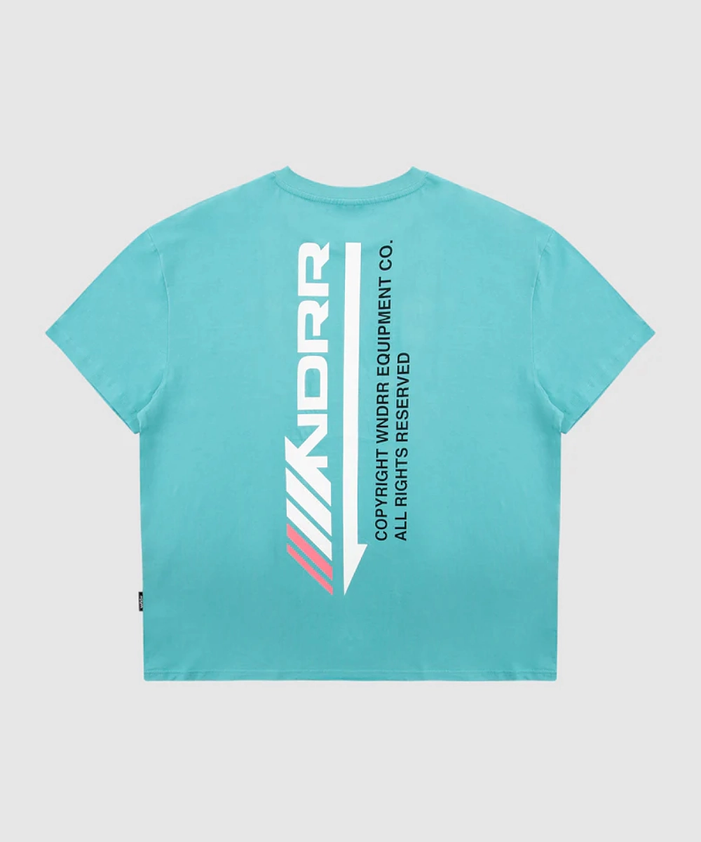 WNDRR Detach SMU Box Fit Tee (Teal) StretchableMaterial Sky Mood