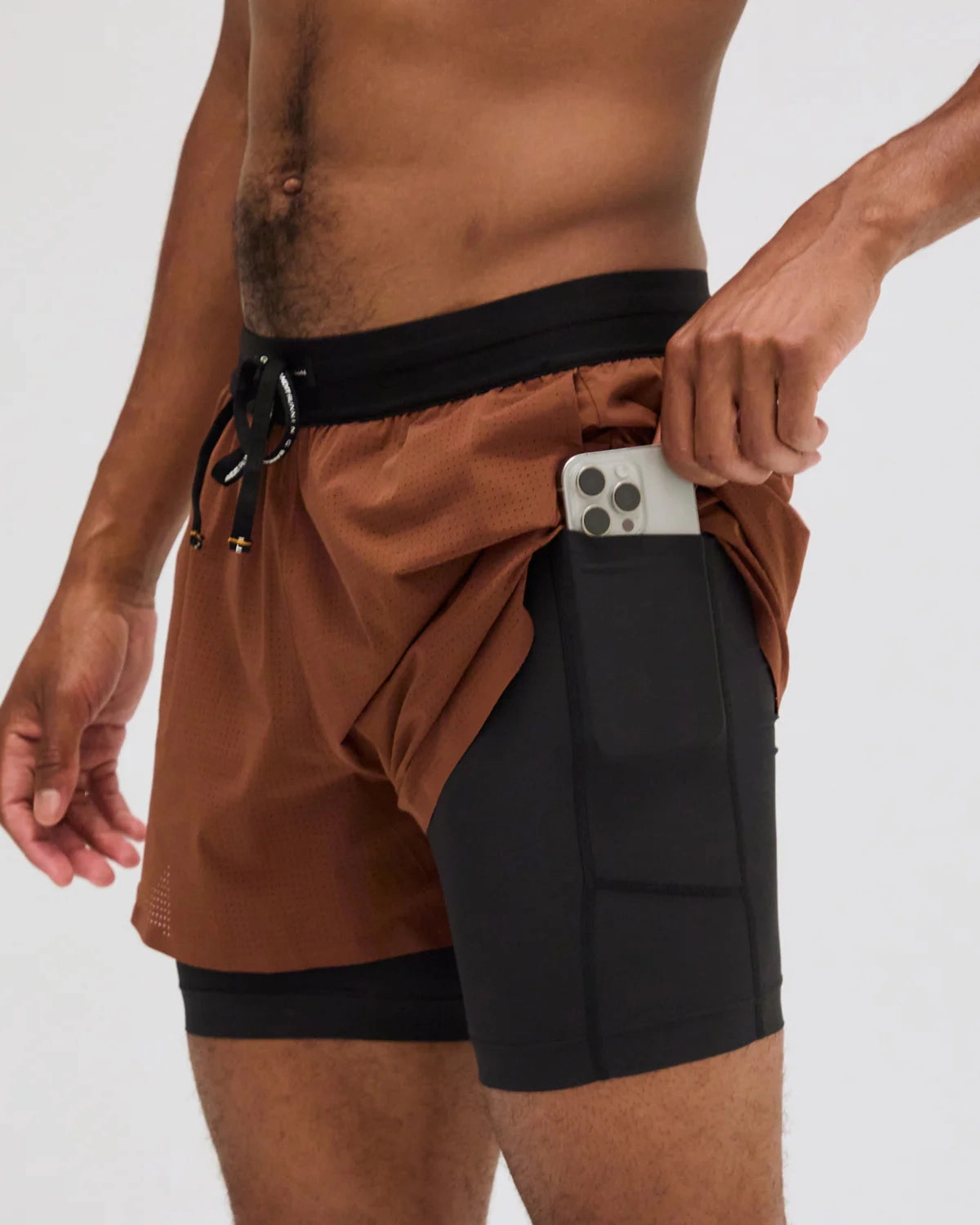 Game Core Surf Mood Men's Vento 2-in-1 Shorts Coffee Bean