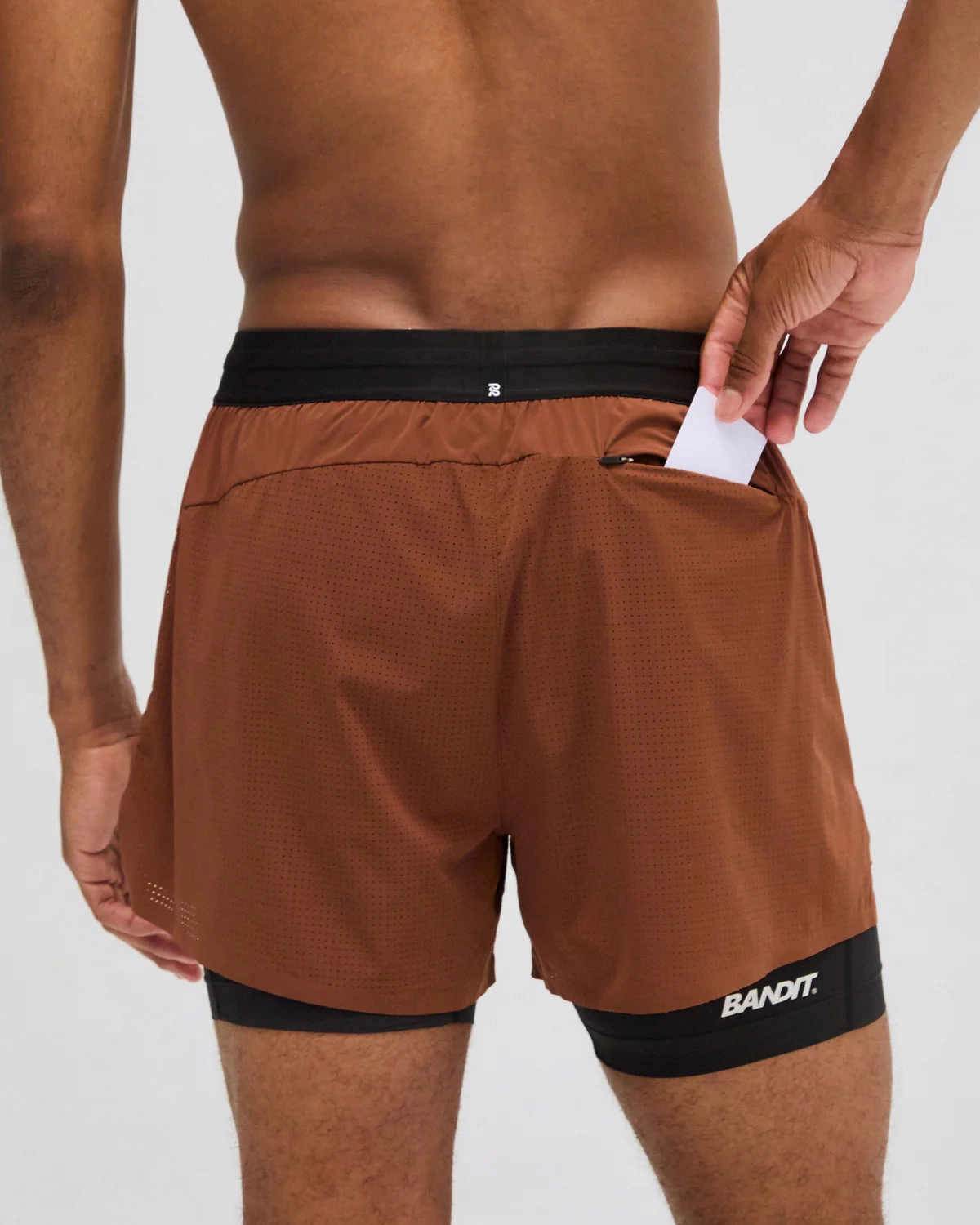 Swim Easy Silk Glow Men's Vento 2-in-1 Shorts Coffee Bean