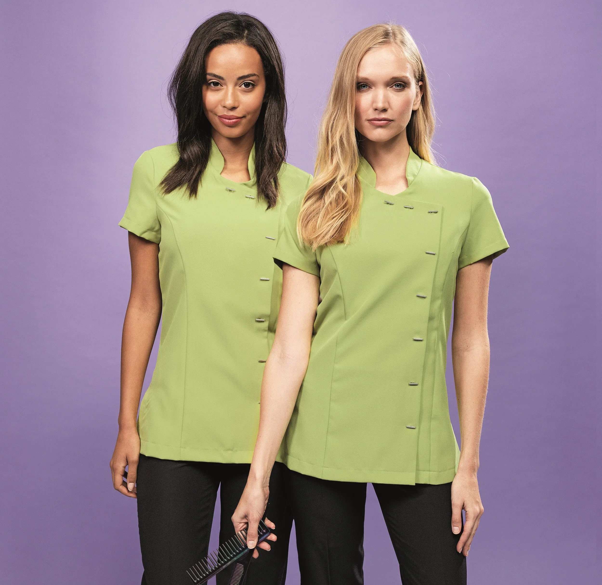 'Orchid' Beauty & Spa Tunic Asymmetric | BLACK Leader Core