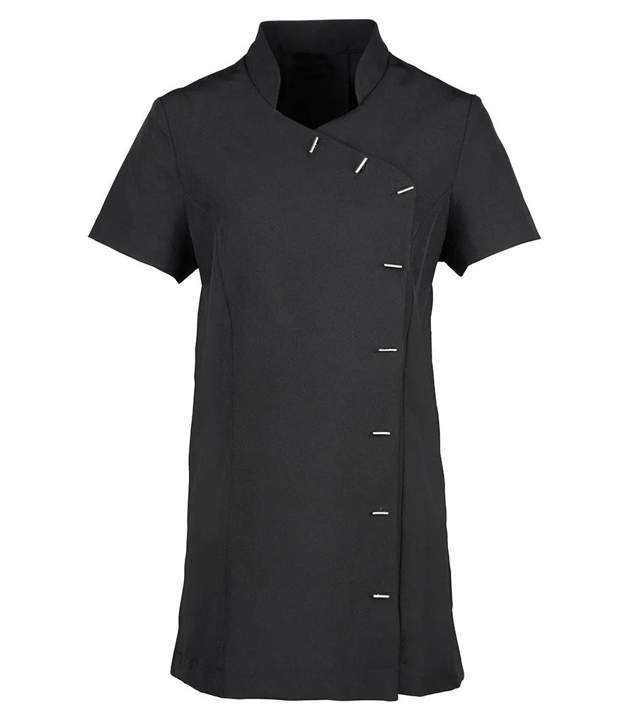 'Orchid' Beauty & Spa Tunic Asymmetric | BLACK CompactPackableDesign Spark Mood