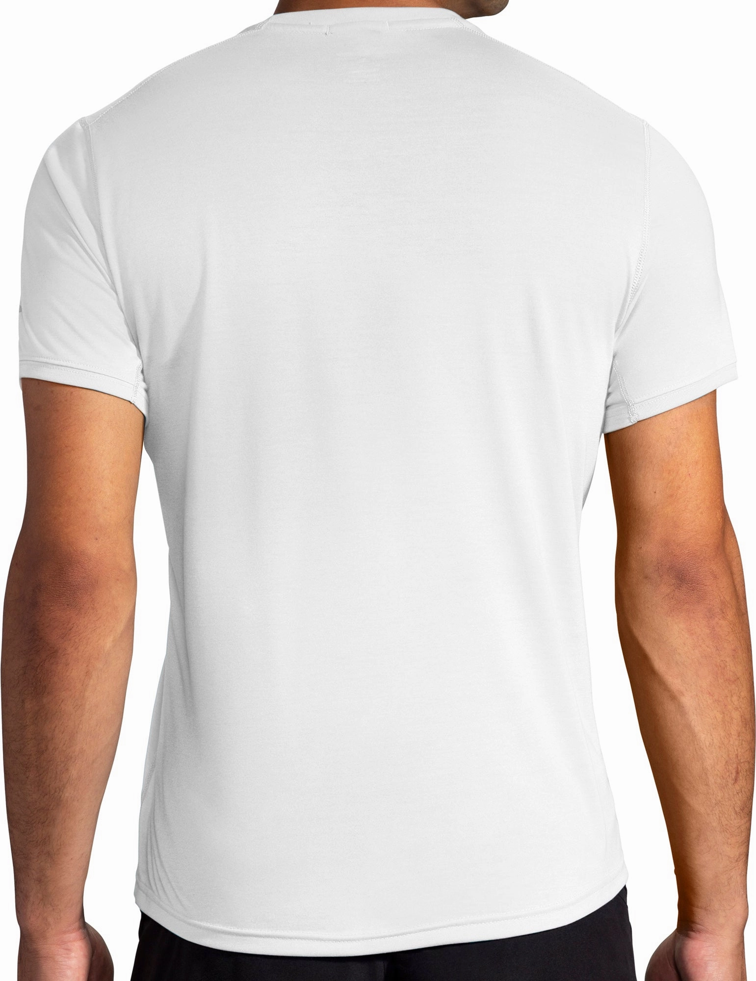 Brooks Distance Graphic Short Sleeve Mens Running Top - White Fresh Look soft look