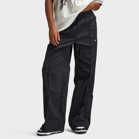 Satin Nike Sportswear Women's Woven Mid-Rise Pants Black / White