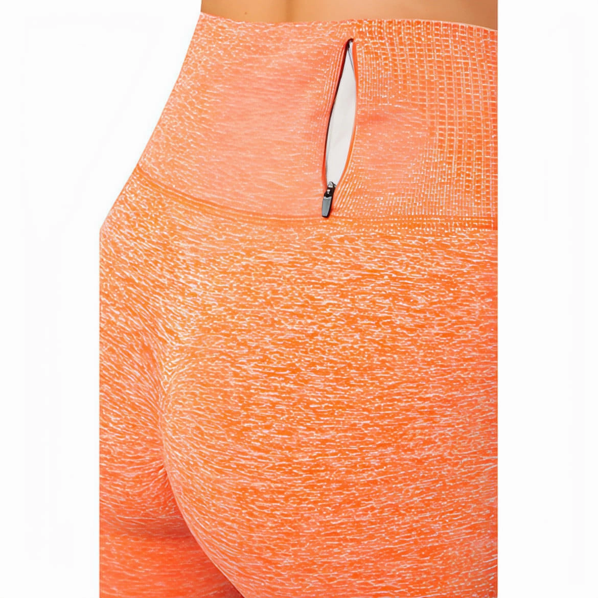Gymshark Vital Rise Seamless Womens Long Training Tights - Orange WrinkleFreeFabric CompressionFreeCuffs
