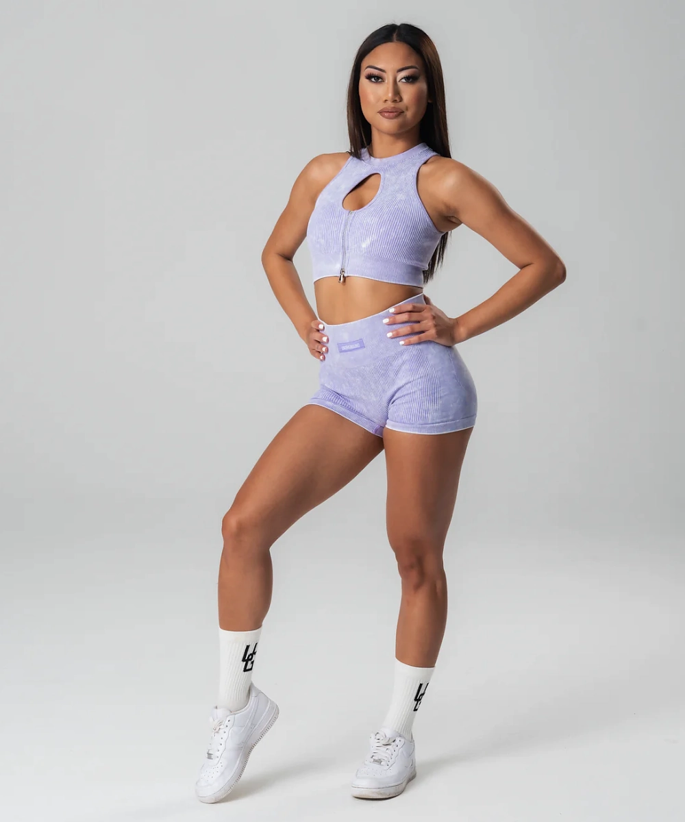 CompressionEnhanced Fit UNDRGROUND Ribbed Shorts (Lilac)