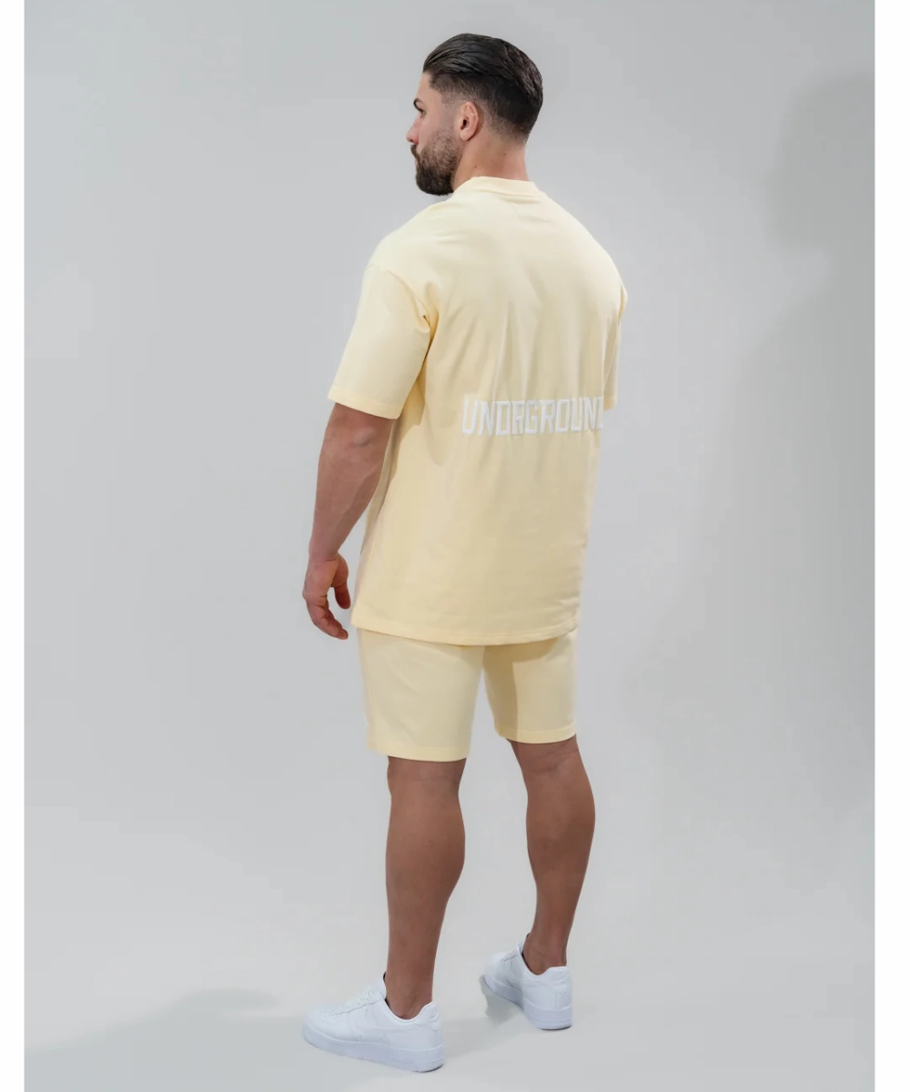 Sharp Line Art Mood UNDRGROUND Relaxed Fit Tee (Mellow Yellow)