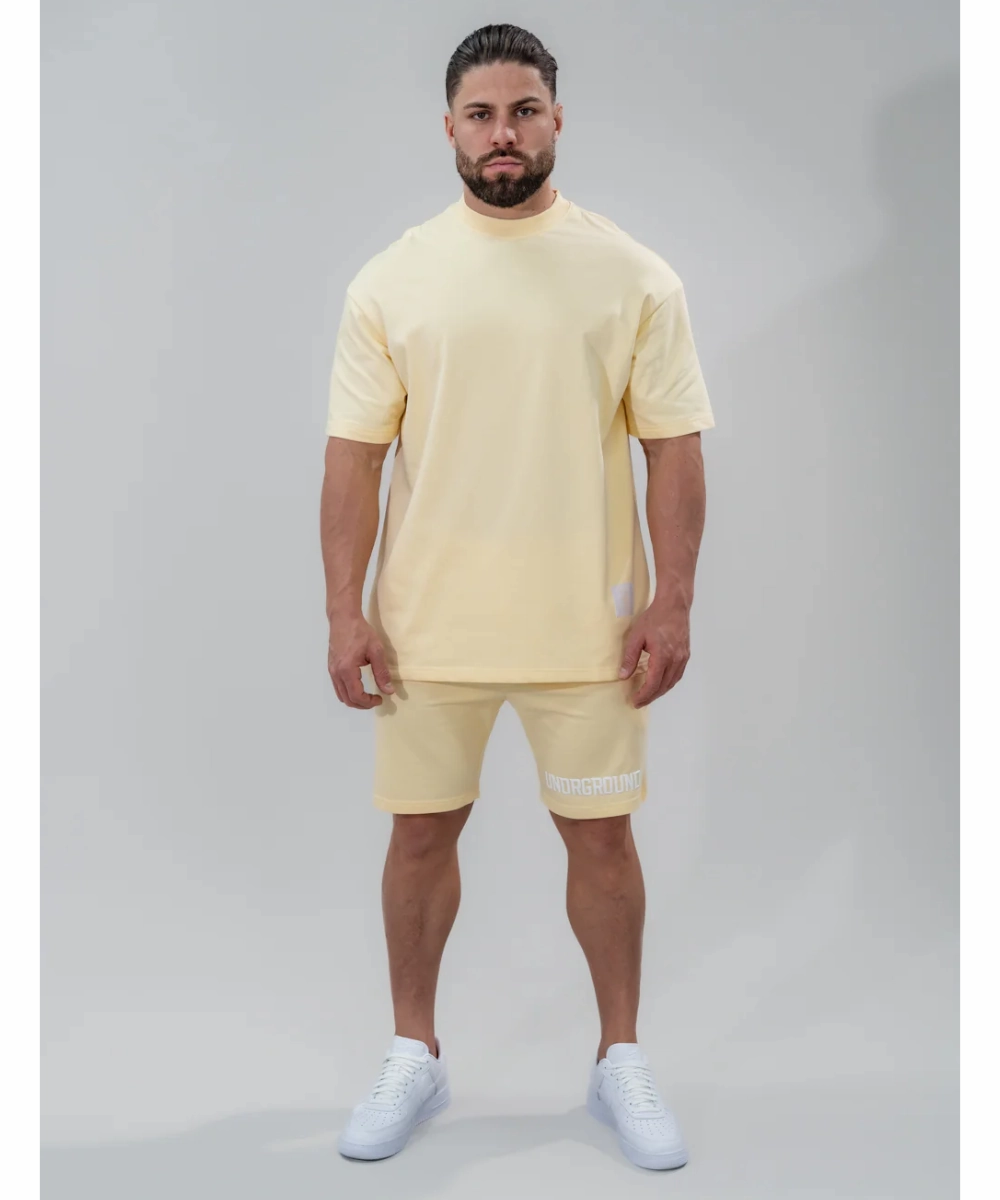 PreShrunk Cotton EcoFriendly Dye UNDRGROUND Relaxed Fit Tee (Mellow Yellow)