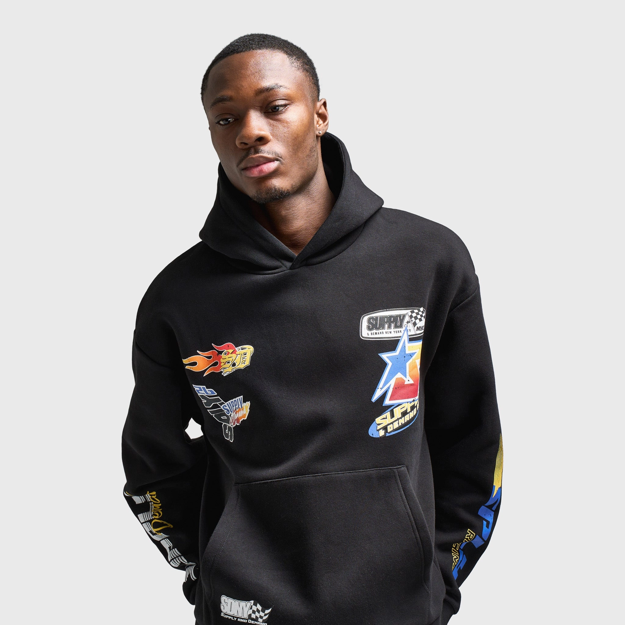Supply & Demand Boyd Pullover Hoodie / Black Reinforced Shoulder Protection