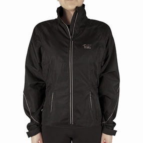 Traks Everley Womens Cycling Jacket - Black Magnetic Closure Details