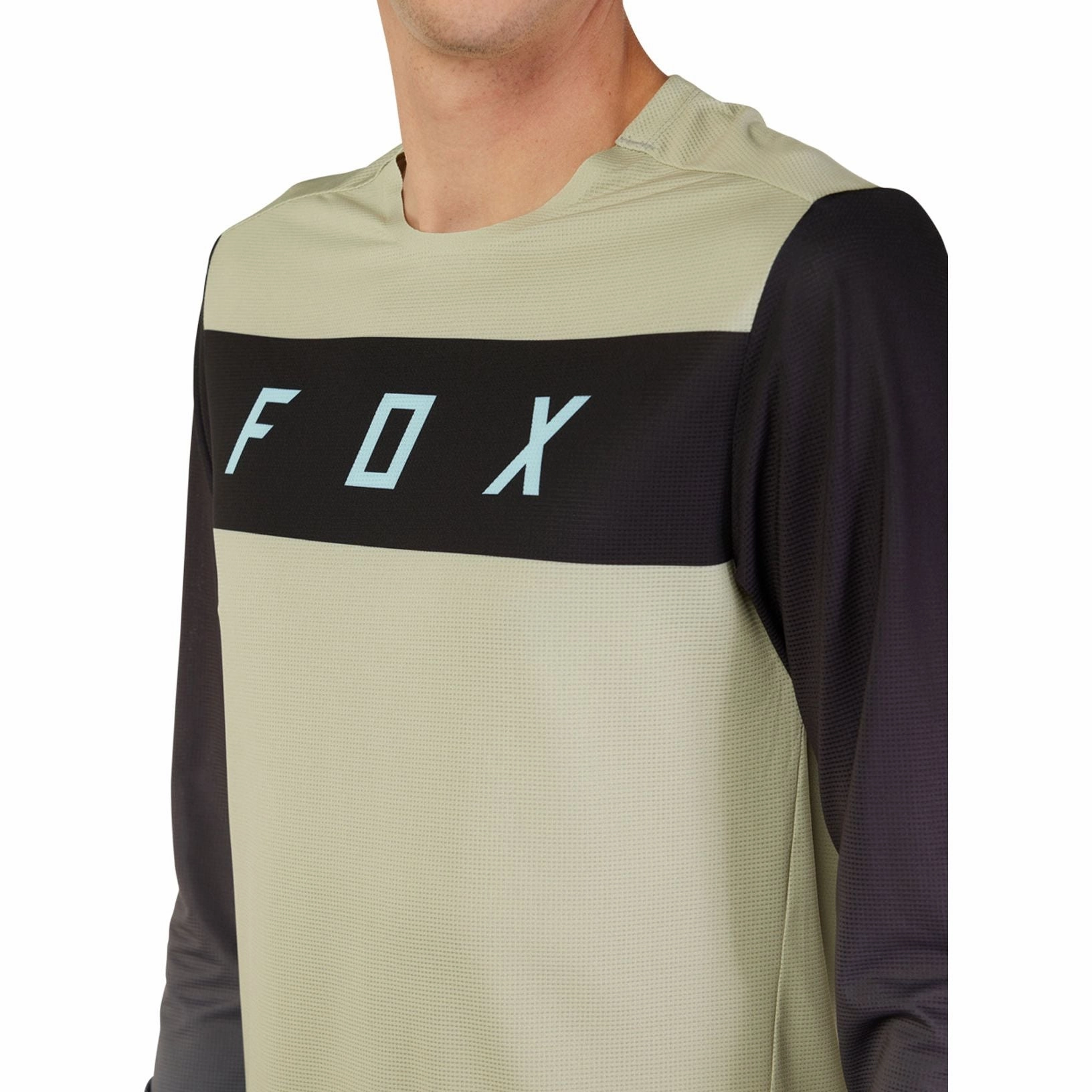 Fox Flexair Arcadia Long Sleeve Mens Cycling Jersey - Brown snap closure