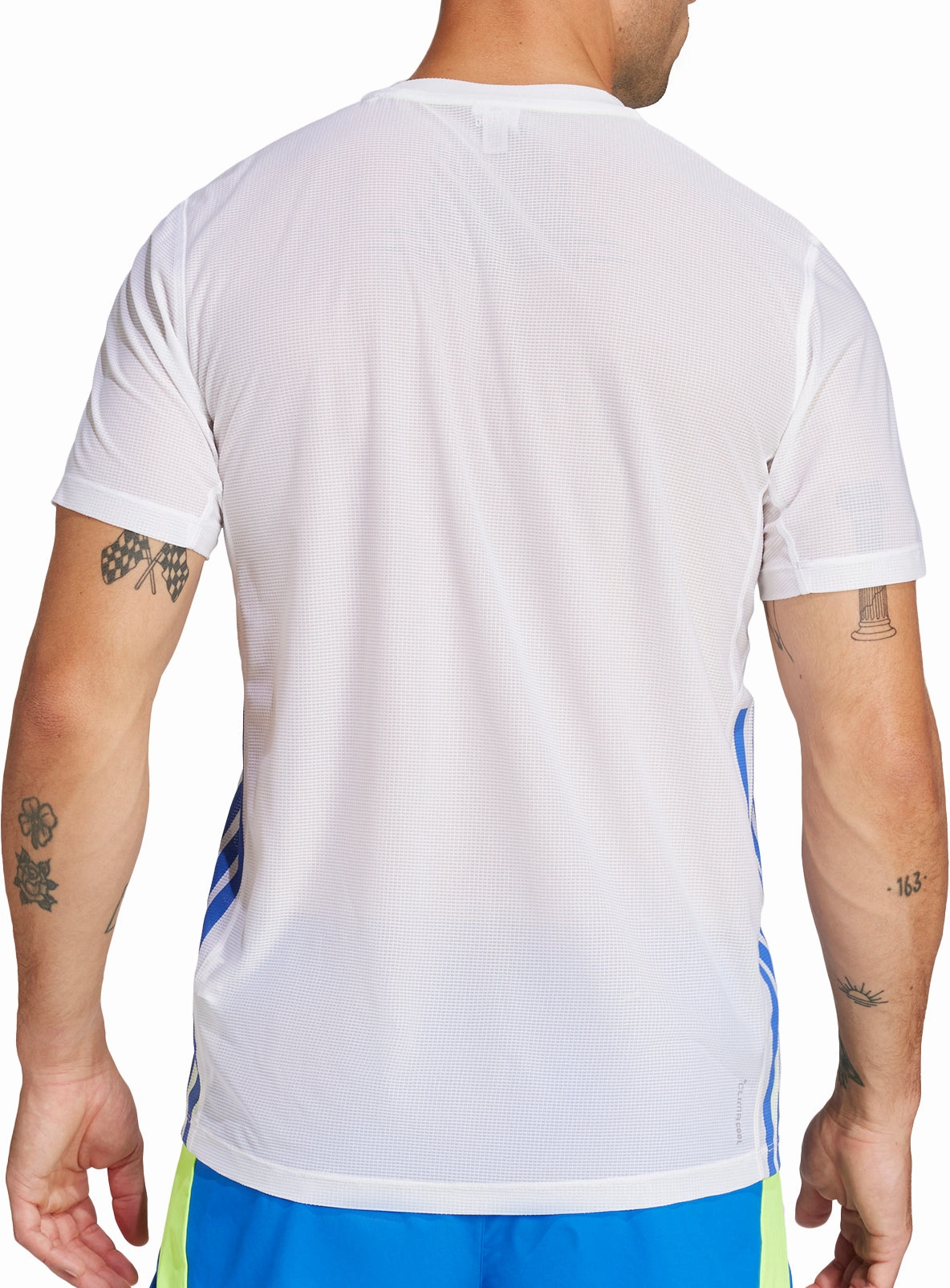 adidas Adizero Retro Short Sleeve Mens Running Top - White Summer Favorite Quick Drying