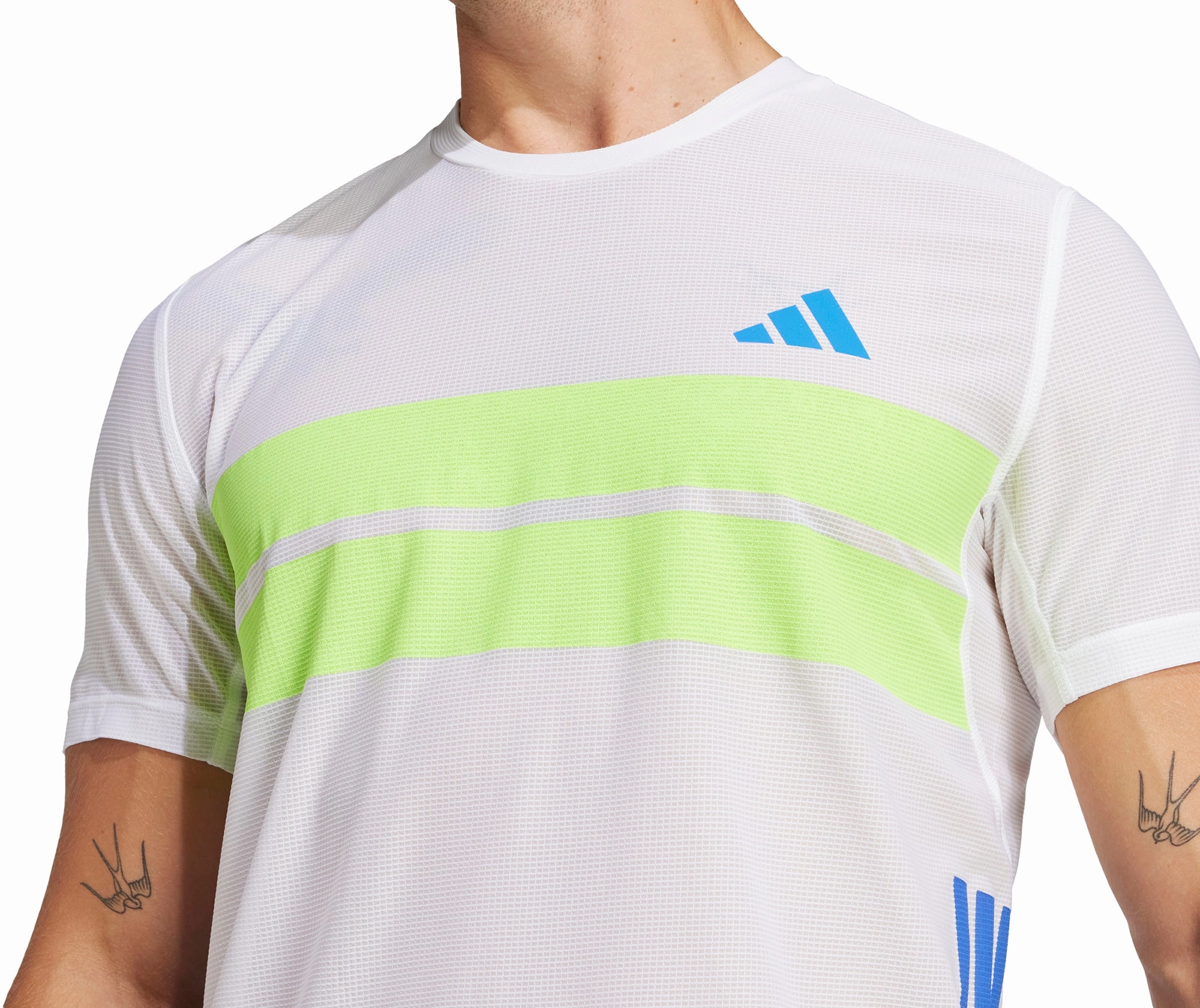 Stylish Look Relaxed Vibes adidas Adizero Retro Short Sleeve Mens Running Top - White