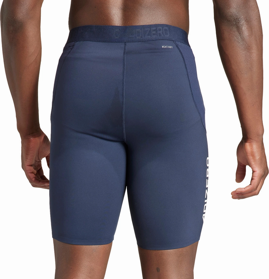 adidas Adizero Mens Short Running Tights - Navy Laser Cut Edges Soft Layers