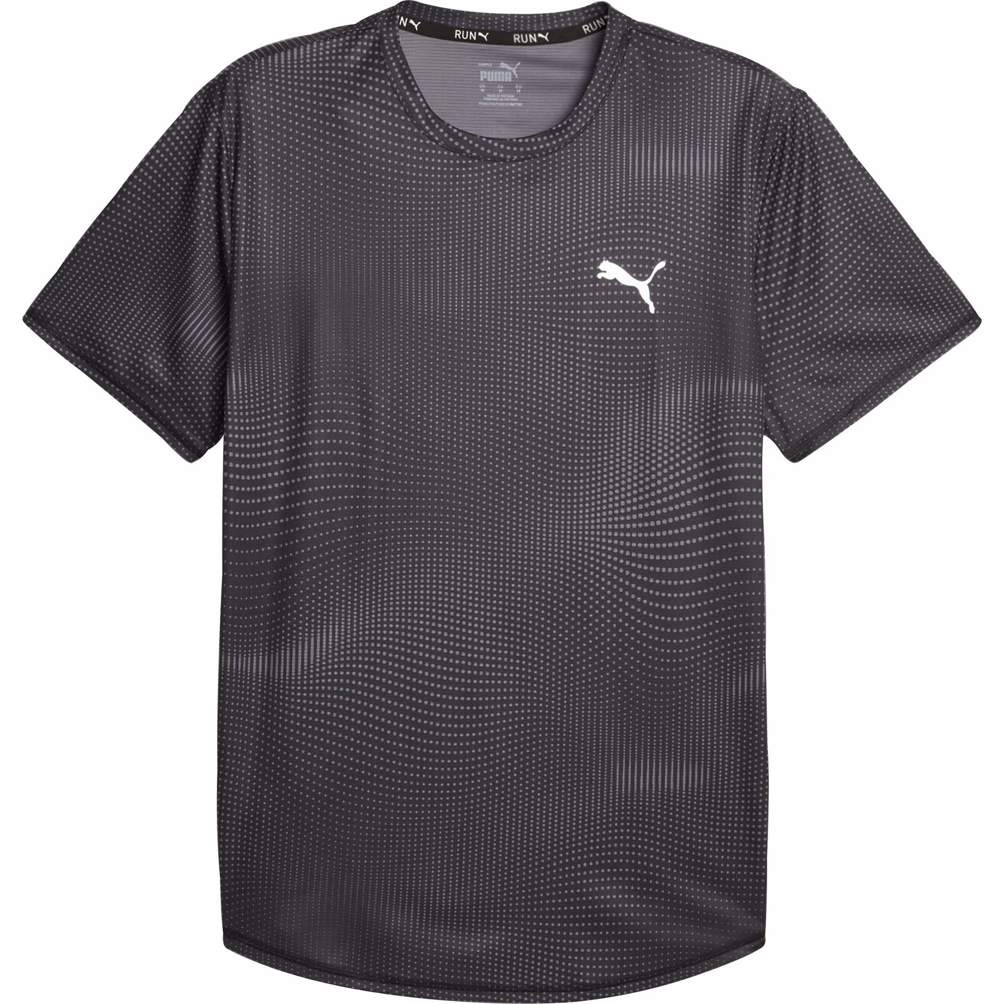 Spring Freshness Cozy Wardrobe Puma Favourite Short Sleeve Mens Running Top - Black