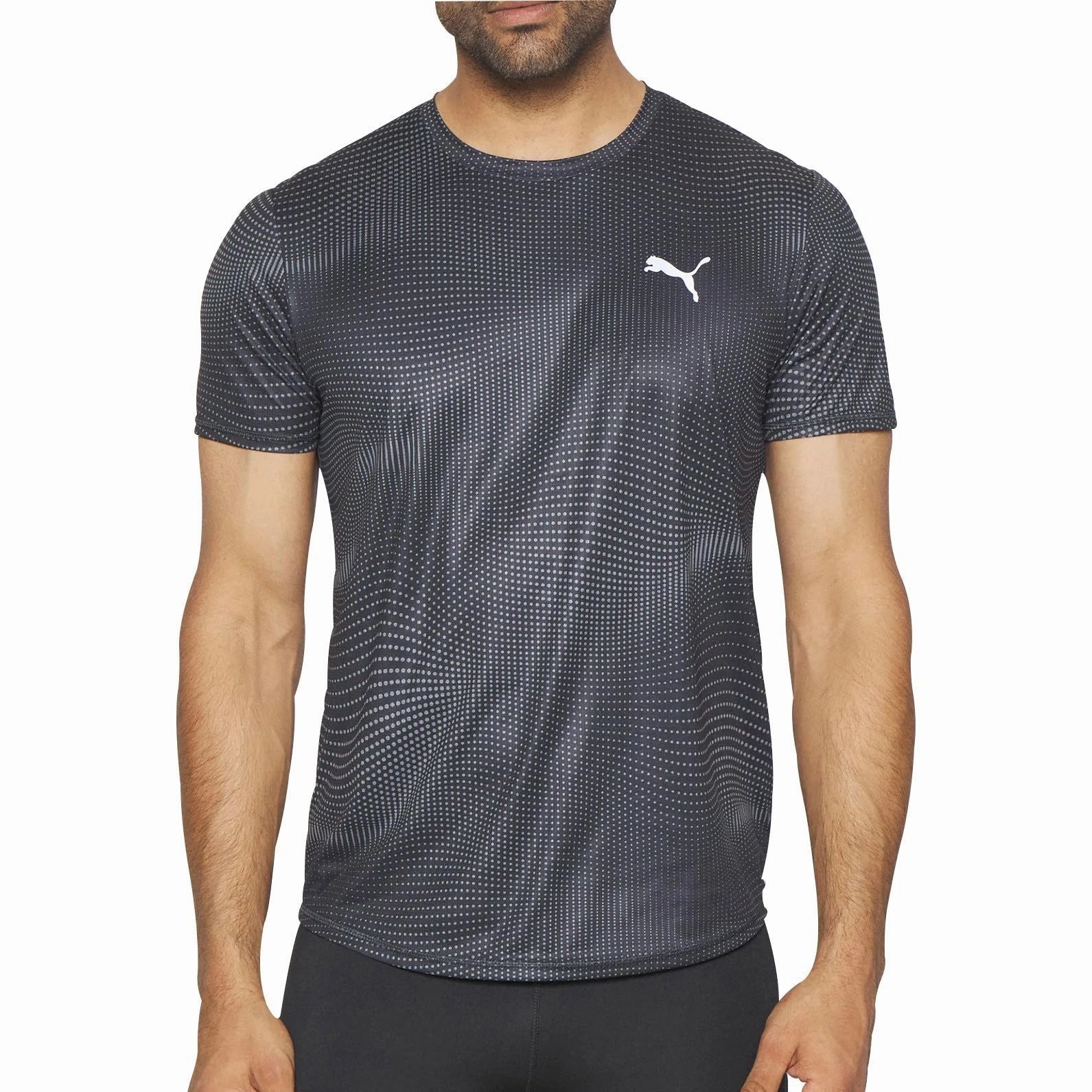 Puma Favourite Short Sleeve Mens Running Top - Black mix and match