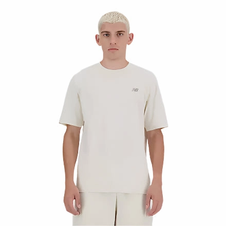 Raw Edge Detail RibbedTexture Men's Sport Essentials Cotton T-Shirt