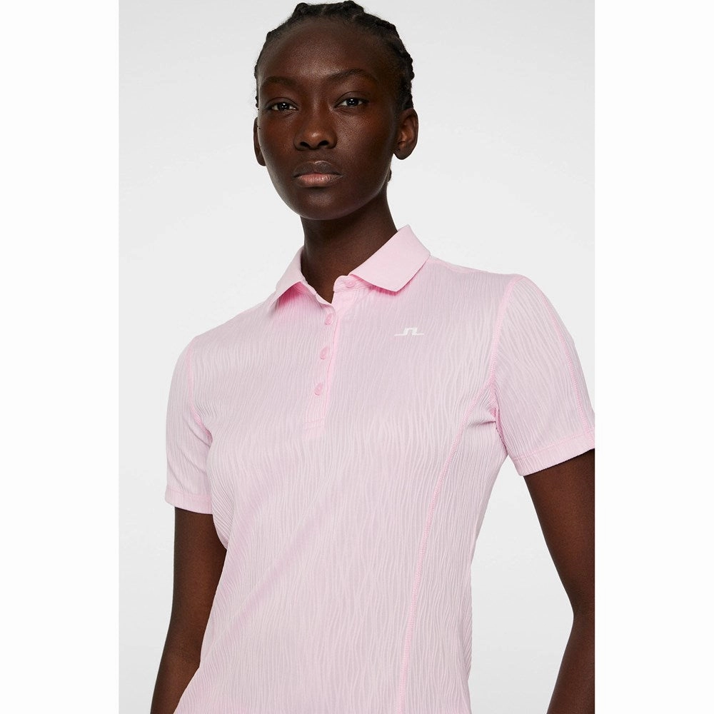 Button-Down Collar Weekend Brunch J.Lindeberg Women's Izara Golf Polo Shirt - Nosegrey
