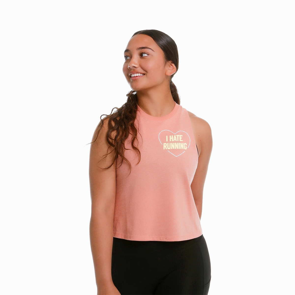 Tear Resistant Weave Thermal Regulating Fabric Pep & BB I hate Running Crop Racer