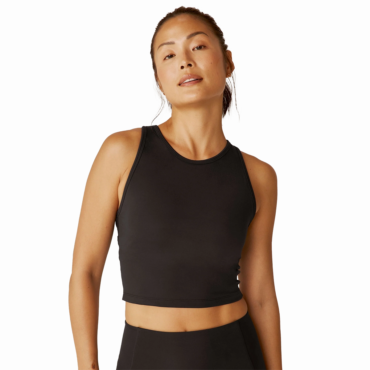 Basic Long Sleeve NonRestrictive Armholes Beyond Yoga Powerbeyond Strive Cropped Tank