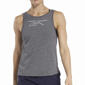 Reebok ActivChill   Cotton Womens Training Vest Tank Top - Grey PillingResistant DoubleLayeredEdging