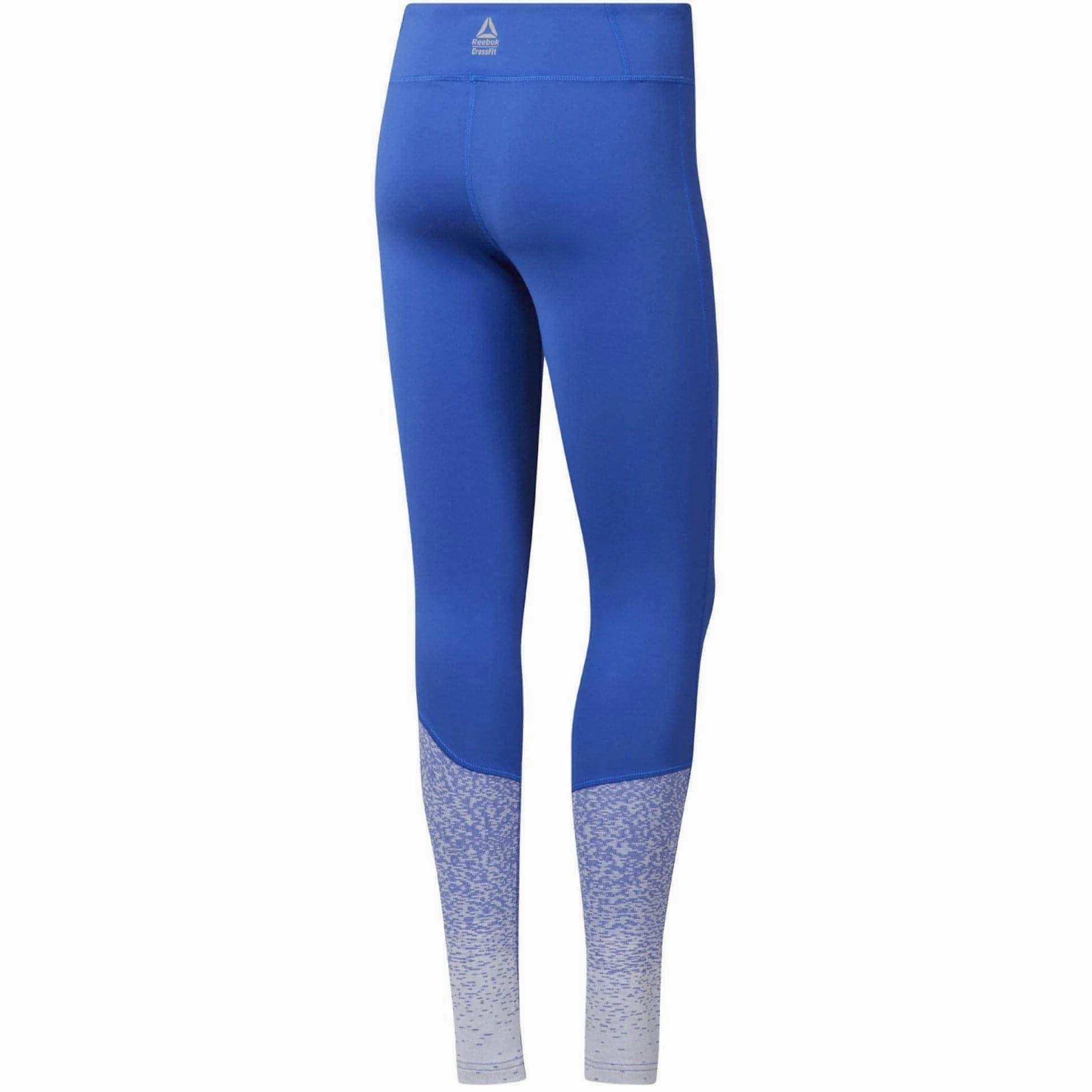 NonChafe Reebok Crossfit Lux Fade Womens Long Training Tights - Blue