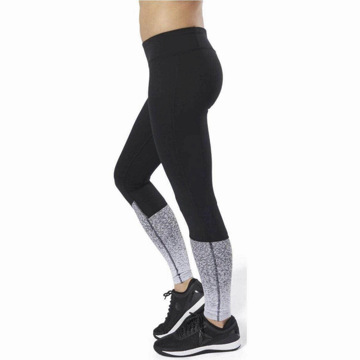 Farm Glow Reebok Lux Fade Womens Long Training Tights - Black