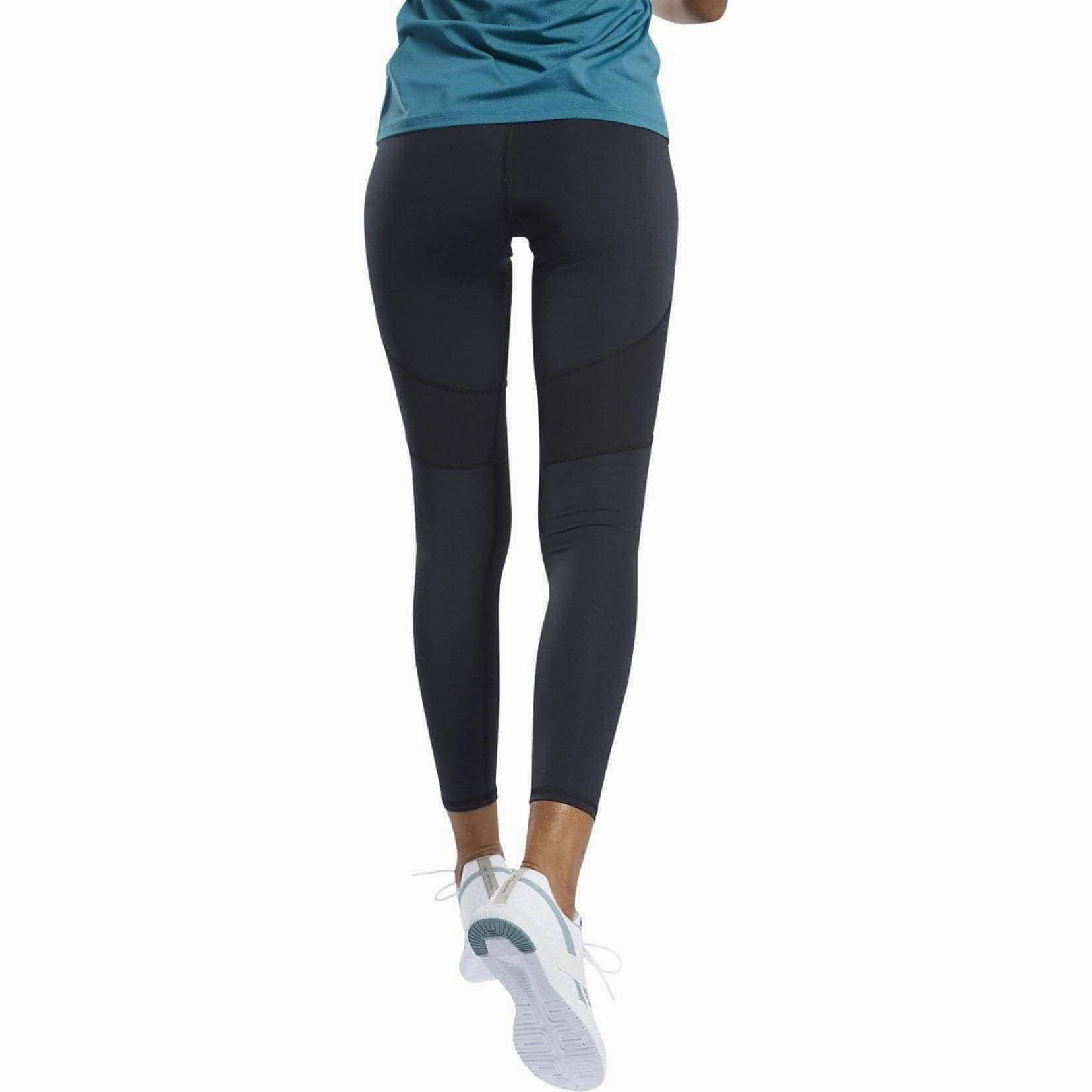 Adjustable drawstring Energy Mood Reebok PureMove Womens Long Training Tights - Black