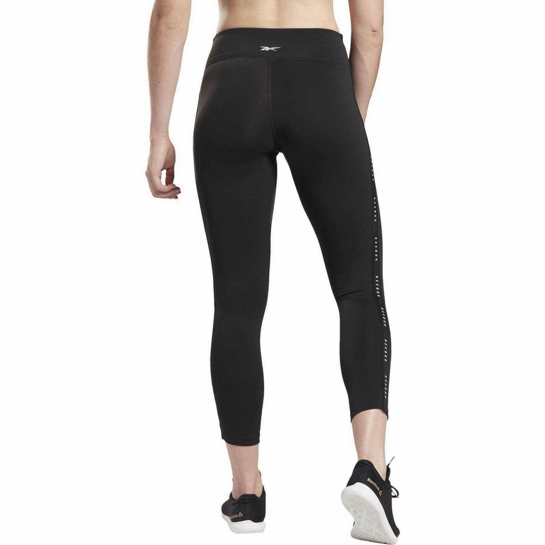 Reebok Studio Lux 2.0 High Rise Womens 7/8 Training Tights - Black Gloss Fit