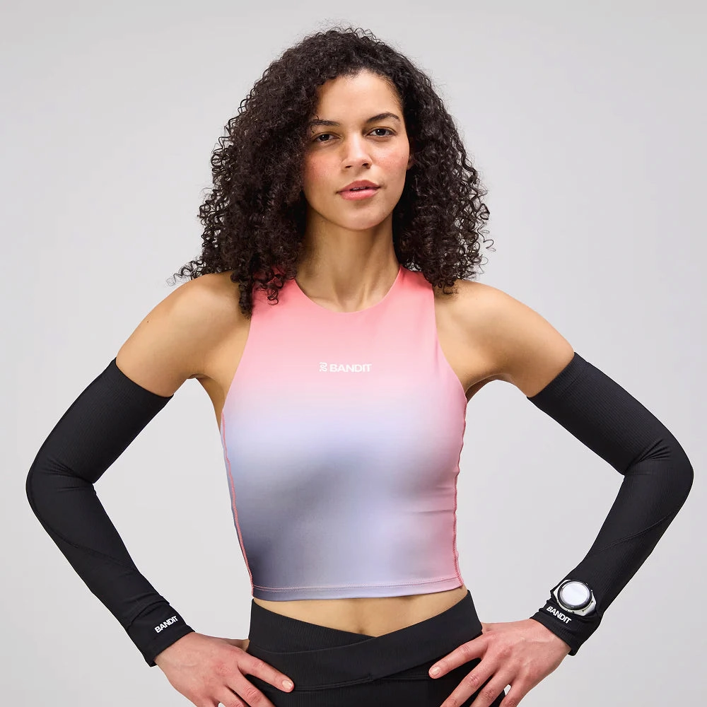 Women's Stamina Race Crop Thistle Print FlexFitTechnology